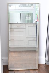 Rectangular Mirror In Brass Frame