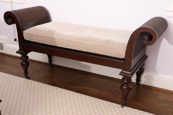 Century Regency Style Cane Bench