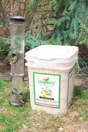 Hanging Bird Feeder With Container Of Bird Seed