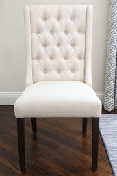 Set Of 10 Upholstered Tufted Back Dining Chairs