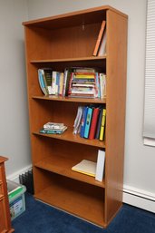 Wood Bookcase With Adjustable Shelves