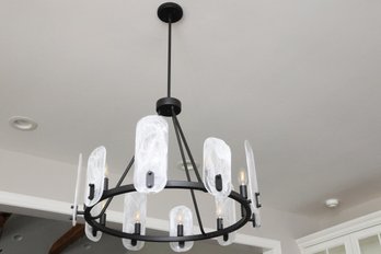 Modern Circular Chandelier With Glass Shades