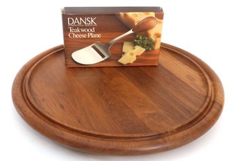 Dansk Teak Circular Serving Tray / Cutting Board By Jens Quistgaard