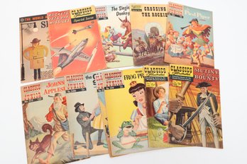 Collection Of 1940's Vintage Classics Illustrated Comic Books