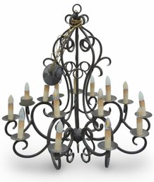 Two-Tier Wrought Iron Chandelier