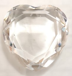Rosenthal Faceted Crystal Heart Paperweight