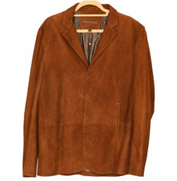 John Varvatos Brown Suede Coat