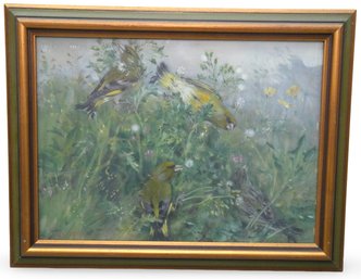 Allen Seaby (British, 1867-1953) Painting - 'Greenfinches'