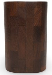 Mid-Century Modern Staved Siamese Teak Wood Vase