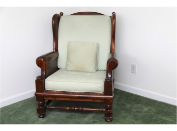 Ethan Allen Oak Morris Side Chair