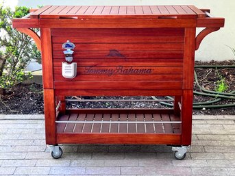 Tommy Bahama Wooden Cooler Cart