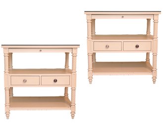 Alexa Hampton Cream Colored Bedside Tables