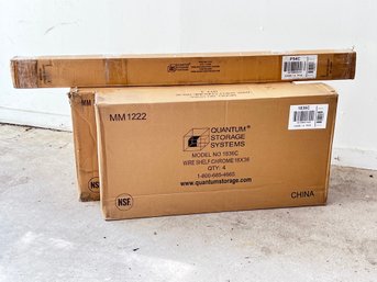 Pair Of Chrome Wire Shelf Units Model 1836C