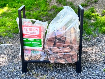 Firewood And Kindling With Stand