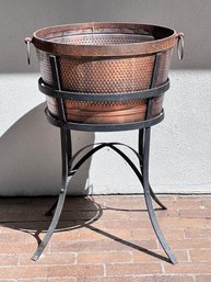 Metal BucketPlanterholder On Stand