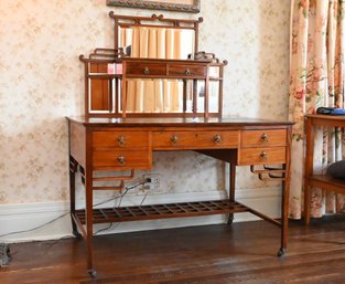 Anglo-Japanese Rosewood Writing Desk With Mirrored Superstructure, Circa 1880-Appraisal $15,000