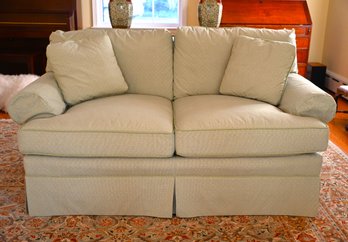 Custom Upholstered 2 Cushion Loveseat