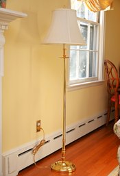 Classic Brass Floor Lamp With A Traditional Design