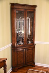 English Custom Made Walnut Corner Cabinet