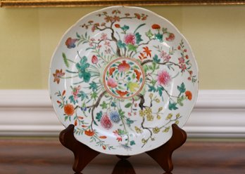 Antique Chinese Dish With Red Stamp