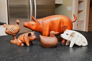 Handcrafted Wooden Animal Figurines
