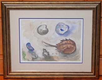 Nautical Original Watercolor By Local Artist Frances Powers
