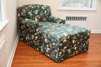 Beautifully Upholstered Armchair With A Matching Ottoman