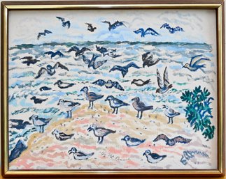 On The Beach Oil On Canvas By Emil Armin
