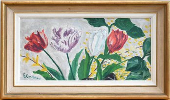 Tulips By Emil Armin Oil On Canvas