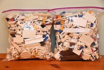 Two Bags Of Assorted Lego Pieces For Lego Tah Mahal