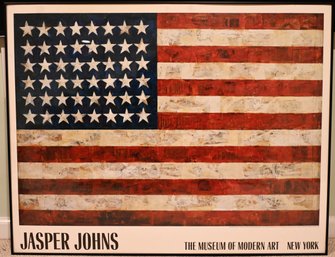 Jasper John's Framed Poster American Flag