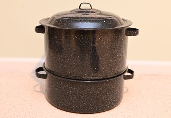 Granite Ware 19-Quart Enamel-on-Steel 2-Tier Clam-and-Lobster Steamer