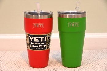 Two Yeti 26 Ounce Rambler Cups