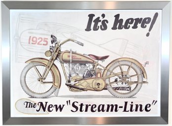 Harley-Davidson Motorcycle Advertisement  'The New Stream-Line' (1925)