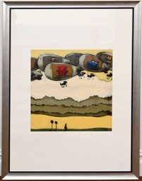 Matt Lively Surrealist Artwork  Floating Pods & Symbolic Elements