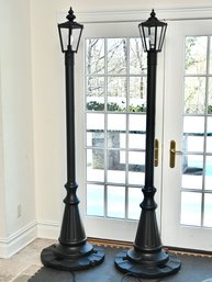 Black Cambridge Single Lantern Patio Lamp- A Pair