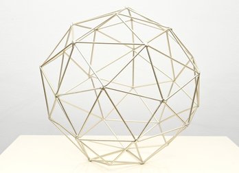 Geometric Metal Wire Sculpture