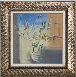 Impressionist Floral Still Life Titled 'silver Song'
