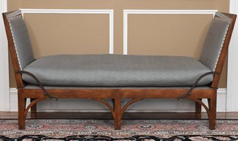 Mahogany Custom-Upholstered Holly Hunt Daybed