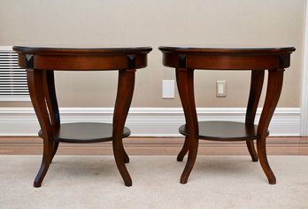 Elegant Round End Tables By Hickory Furniture Company