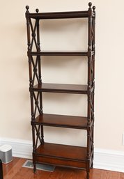 Five Tier Etagere Solid Wood Bookcase