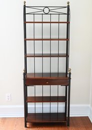 Grange Wood And Metal Baker's Rack