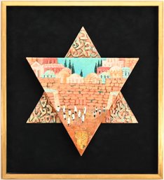 B. Rosen Mixed Media Star Of David Jerusalem Wall Art
