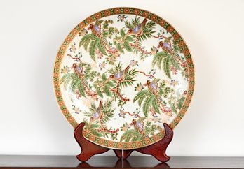 Large Decorative Ceramic Asian Platter