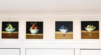 Four Still-life Paintings Arranged In A Row