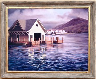 The Tranquil Boat House Artist Signed And Numbered