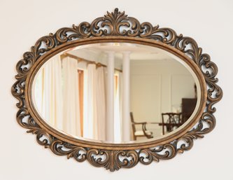 Vintage Rococo Style Oval Mirror
