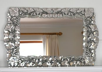 Mosaic Floral Themed Wall Mirror