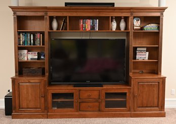 Ethan Allen Wooden Entertainment Wall Unit