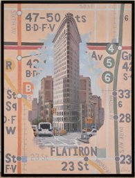 NYC Flatiron Building Mixed Media  Art Signed Karl Soderlund And Numbered 2/50